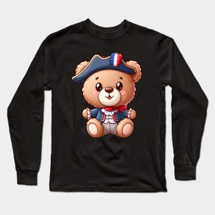 Cute French Bear Kawaii Long Sleeve T-Shirt